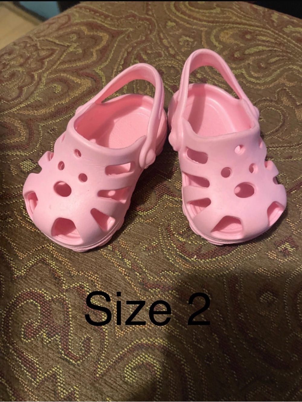 Kids Pink Slip-On Sandals (Size 2)